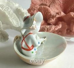 Fasold and Stauch Rare Lady in MOP Beach Shell German Trinket Dish