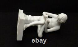 Figurine Spinario Boy With Spike Antique Porcelain Biscuit 14 CM High
