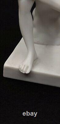 Figurine Spinario Boy With Spike Antique Porcelain Biscuit 14 CM High