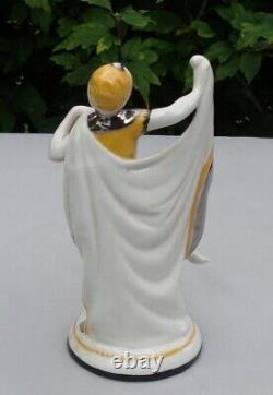 Figurine Statue Dancer Art Deco Style Art Nouveau Style Porcelain Enamels