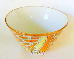 Fine Jazz Age Art Deco Hand Painted Porcelain Bowl France