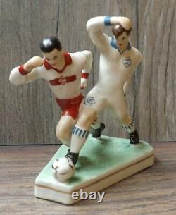 Football Players Dynamo Spartak Porcelain Figurine Sport Vintage Soviet USSR