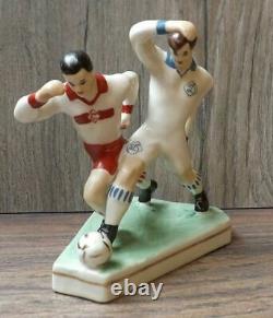 Football Players Dynamo Spartak Porcelain Figurine Sport Vintage Soviet USSR