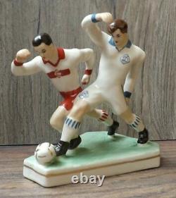 Football Players Dynamo Spartak Porcelain Figurine Sport Vintage Soviet USSR