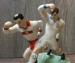 Football Players Dynamo Spartak Porcelain Figurine Sport Vintage Soviet USSR