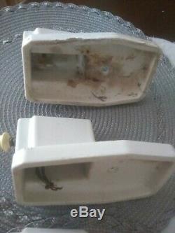 Four Identical Vintage ART DECO Porcelain Wall Sconces