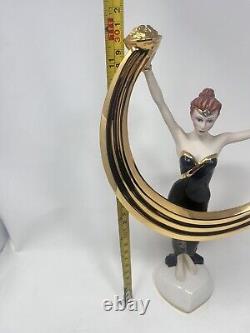 Franklin Mint Art Deco Erte Promise Of Gold 12 Female Sculpture