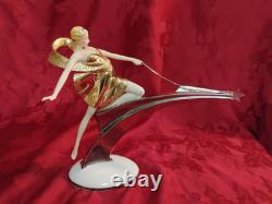 Franklin Mint Art Deco Erte Starlight In Platinim Female Sculpture 11