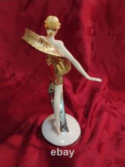 Franklin Mint Art Deco Erte Starlight In Platinim Female Sculpture 11