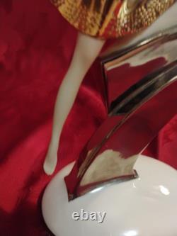 Franklin Mint Art Deco Erte Starlight In Platinim Female Sculpture 11