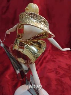 Franklin Mint Art Deco Erte Starlight In Platinim Female Sculpture 11