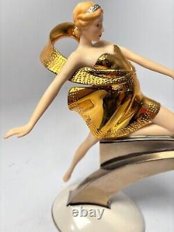 Franklin Mint Art Deco Erte Starlight In Platinum Female Sculpture Large 11