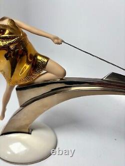 Franklin Mint Art Deco Erte Starlight In Platinum Female Sculpture Large 11