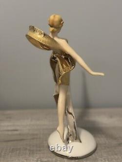 Franklin Mint Art Deco Erte Starlight In Platinum Female Sculpture Large 11