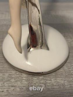 Franklin Mint Art Deco Erte Starlight In Platinum Female Sculpture Large 11