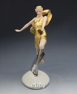 Franklin Mint Art Deco Erte Starlight In Platinum Female Sculpture Large 11