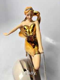 Franklin Mint Art Deco Erte Starlight In Platinum Female Sculpture Large 11