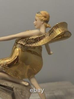 Franklin Mint Art Deco Erte Starlight In Platinum Female Sculpture Large 11