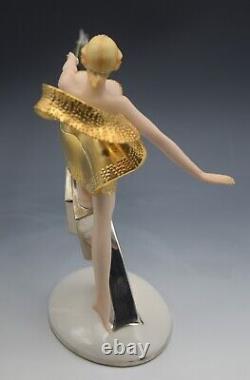 Franklin Mint Art Deco Erte Starlight In Platinum Female Sculpture Large 11