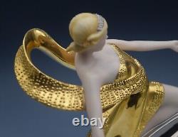 Franklin Mint Art Deco Erte Starlight In Platinum Female Sculpture Large 11