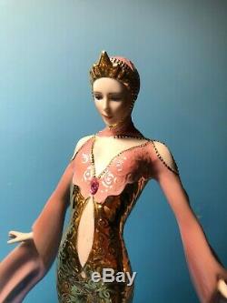 Franklin Mint Daybreak in Gold Art Deco Fine Porcelain Statue Figurine 24k GP