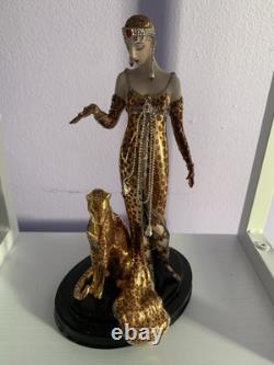 Franklin Mint Erte by the House of Erte Figurine Art Deco Ocelot Limited Edition