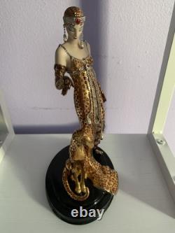 Franklin Mint Erte by the House of Erte Figurine Art Deco Ocelot Limited Edition