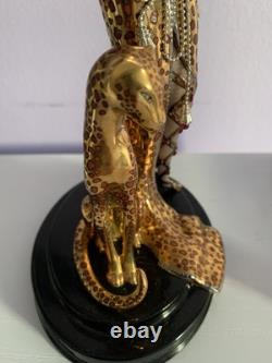 Franklin Mint Erte by the House of Erte Figurine Art Deco Ocelot Limited Edition