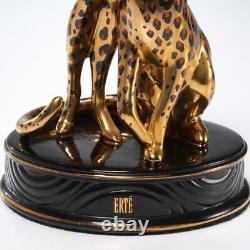 Franklin Mint House of Erte Leopard Porcelain Numbered Signed LE 9h