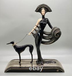 Franklin Mint Limited Edition House of Erté Symphony in Black Porcelain Figurine