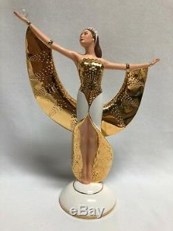 Franklin Mint Sunrise in Gold Art Deco Porcelain Figurine
