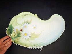 Frantz Porcelain Ladybug Dasies Platter Handpaint Art Deco Retired FZ00402 15