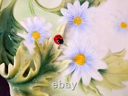 Frantz Porcelain Ladybug Dasies Platter Handpaint Art Deco Retired FZ00402 15