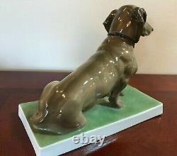 Fraureuth Kunstabteilung Porcelain Dachshund Very Rare Antique 1919-1926 Germany