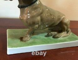 Fraureuth Kunstabteilung Porcelain Dachshund Very Rare Antique 1919-1926 Germany