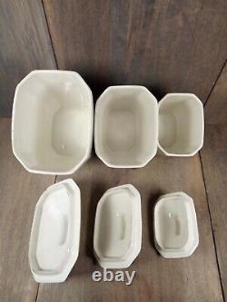 French Antique Art Deco Porcelain Kitchen Canisters Caddies Storage Jars Pots