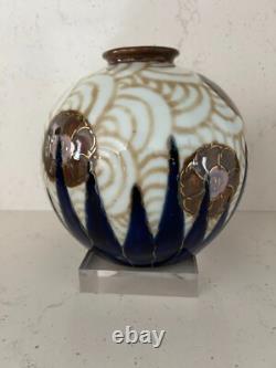 French Art Deco Limoges Porcelain Vase by Camille Tharaud