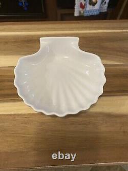 French Designer Art Deco Cut Tidy Deep Scallop Porcelain Shell Nice, France