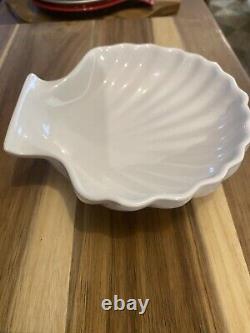 French Designer Art Deco Cut Tidy Deep Scallop Porcelain Shell Nice, France