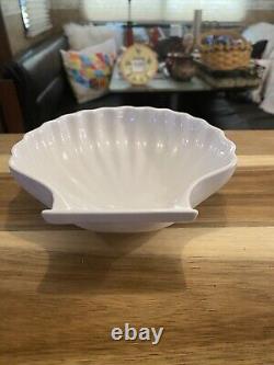 French Designer Art Deco Cut Tidy Deep Scallop Porcelain Shell Nice, France