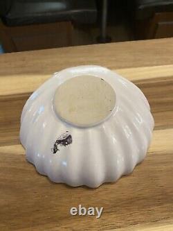 French Designer Art Deco Cut Tidy Deep Scallop Porcelain Shell Nice, France