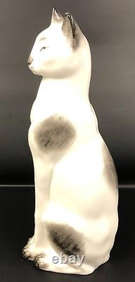 GERMANY PORCELAIN EGYPTIAN ART DECO CAT FIGURINE Siamese Figure Statue Vintage