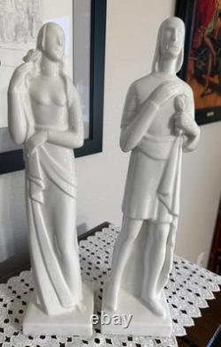 GEZA DeVEGH Tall Statuettes, Art Deco, Gorgeous Rare