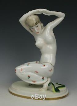 Galluba & Hofmann Art deco Figurine Dancer with Snake WorldWide