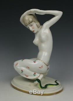 Galluba & Hofmann Art deco Figurine Dancer with Snake WorldWide