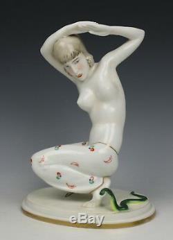 Galluba & Hofmann Art deco Figurine Dancer with Snake WorldWide