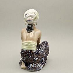 Genuine Denmark Dahl Jensen Porcelain Balinese Nude Women Figurine Fruit seller
