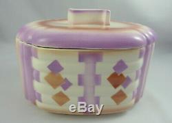 German Art Deco Bauhaus Era ceramic cookie jar biscuit box 1930s geometricdesign