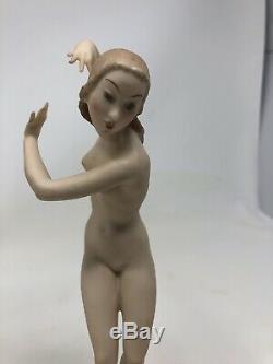 German Art Deco Nude Hutschenreuther porcelain figurine Andante by Carl Werner