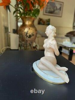 German Porcelain Figurine Nude Lady-Gerold -Bavaria-Art Deco/Rare